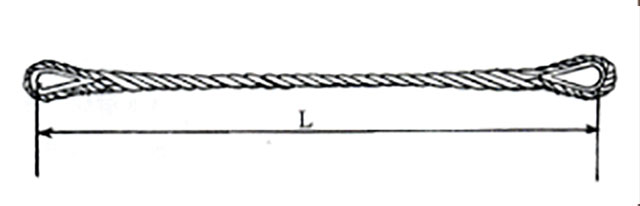 玉掛け　両端圧縮止め　片端シンブル付き　ワイヤー6×24O O　径40ｍｍ　長さ30m - 3